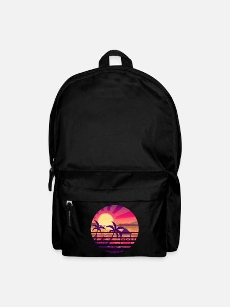 Sunset asian landscape - Backpack - black