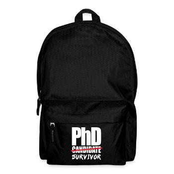 Abschlussgeschenk Phd Uni Spruch - Rucksack - Schwarz - Vorne
