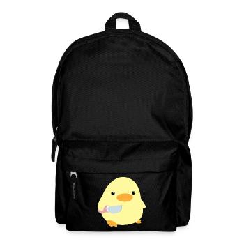 Duck with Knife Meme Chicks Chicken Goose Thanks To Memes - Backpack - black - Front