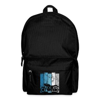 Motorcyclist Retro Biker Motorcycle Chopper Bobber - Backpack - black - Front