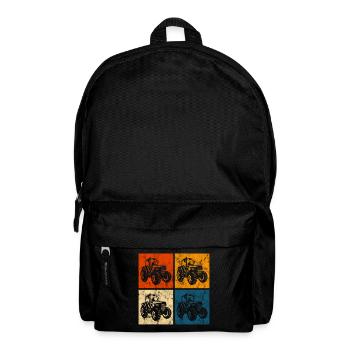 Bauernhof Retro Traktor Bauer Trecker Traktoren - Rucksack - Schwarz - Vorne