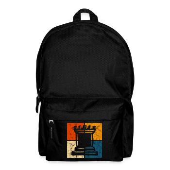 Joueur d’échecs rétro Checkmate Pièce d’échecs - Sac à dos - noir - Devant