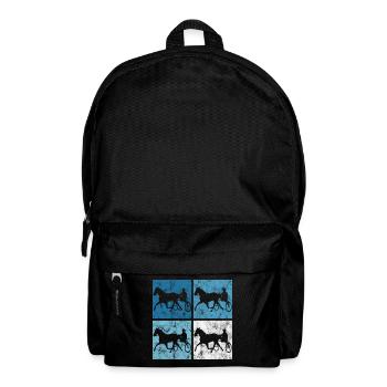 Trotter courses de trot dans un style rétro ou vintage - Sac à dos - noir - Devant