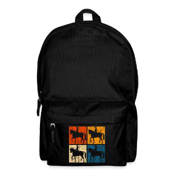 Dressur Dressurreiten Dressurreiter Reiten Pferd - Rucksack - Schwarz - Vorne