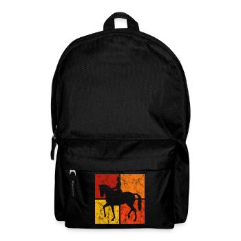 Dressur Dressurreiten Dressurreiter Reiten Pferd - Rucksack - Schwarz - Vorne
