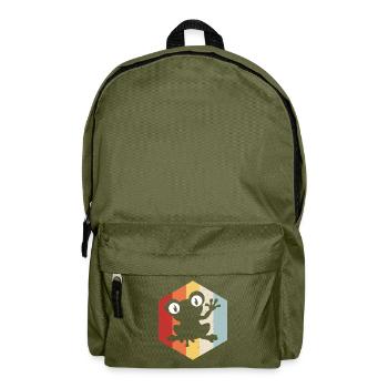 Frog Frogs Cadeau pour enfants Drôle Drôle - Sac à dos - vert olive - Devant