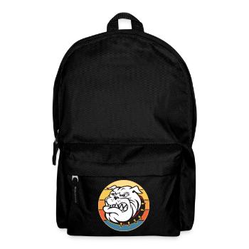 Bulldogge Hunderasse Vintage Retro Sonnenuntergang - Rucksack - Schwarz - Vorne