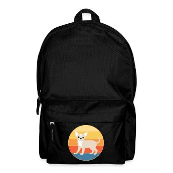 Cute Chihuahua Dog Breed Vintage Retro Sunset - Backpack - black - Front