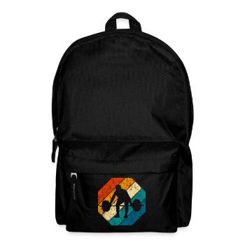 Bodybuilding Bodybuilder GYM Fitnessstudio Retro - Backpack - black - Front