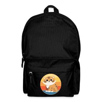 Tiger Big Cat Vintage Retro Sunset - Sac à dos - noir - Devant