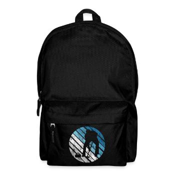 Ice Curling Curler Curling Retro Gift - Backpack - black - Front