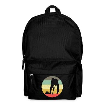 Ice Curling Curler Curling Retro Gift - Backpack - black - Front