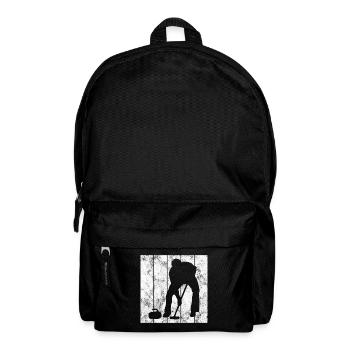 Curling sur glace Curling Retro Cadeau - Sac à dos - noir - Devant