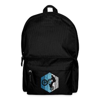 BMX Rad Fahrrad Retro Geschenk Bicycle Motocross - Rucksack - Schwarz - Vorne