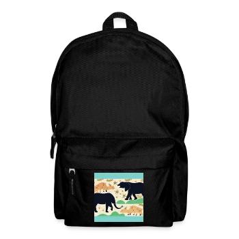 Jungle Design - Backpack - black - Front