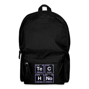 Techno Rave Electro Raver Chemie Periodensystem - Rucksack - Schwarz - Vorne