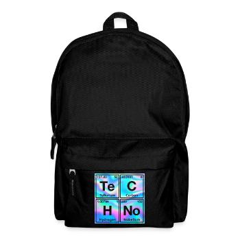 Techno Rave Electro Raver Chemie Periodensystem - Rucksack - Schwarz - Vorne