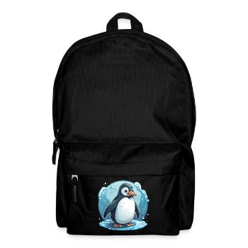 Lustiger Pinguin trotzt der Kälte - Rucksack - Schwarz - Vorne