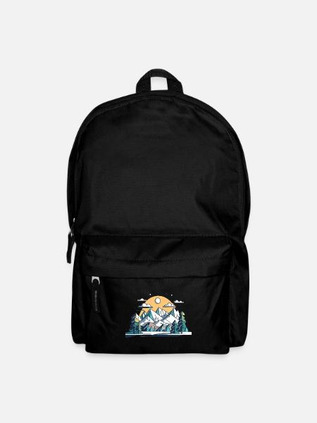 Berge - Rucksack - Schwarz