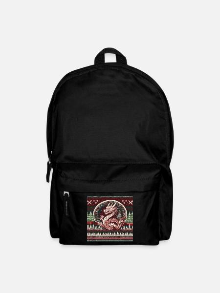 Ugly Christmas Drache - Rucksack - Schwarz