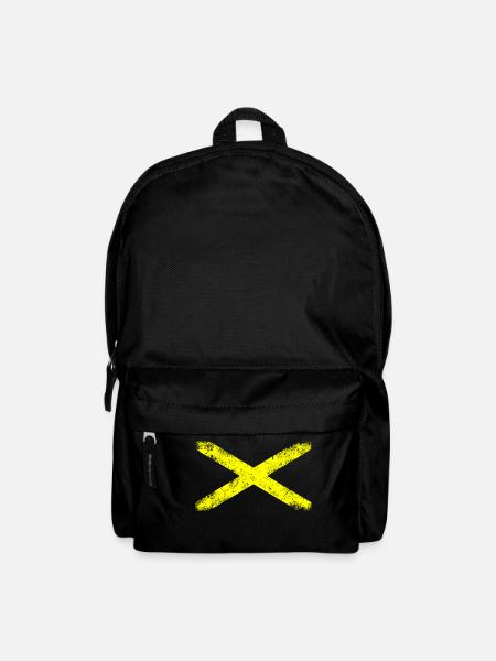 Kreuz Gelb - Rucksack - Schwarz