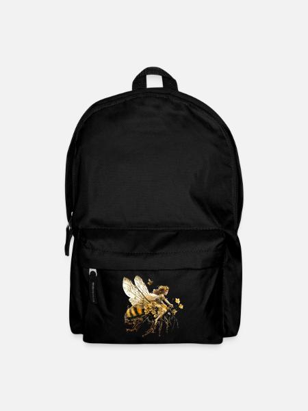 Gute Fee reitet auf einer Hummel - Rucksack - Schwarz