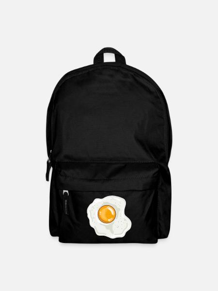 Spiegelei Pfanne Eigelb Eiweiß - Rucksack - Schwarz