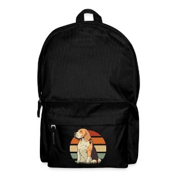 Beagle drawing Beagle dog - Backpack - black - Front