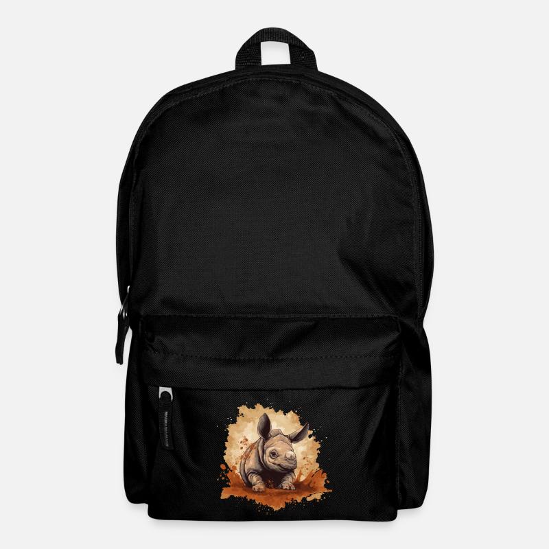 Bébé rhinocéros Rhinocéros - Sac à dos - noir