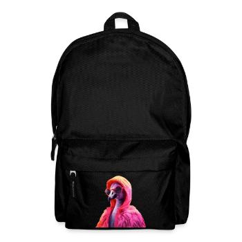 Flamingo with Sunglasses Colorful Cool Flamingos - Backpack - black - Front