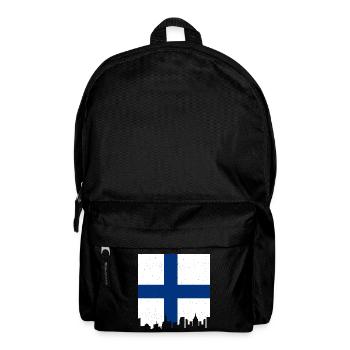Finland Flag Suomi Finnish Flag Used Look - Backpack - black - Front