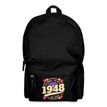 Femme 1948 La Légende 75 Ans Anniversaire - Sac à dos - noir - Devant
