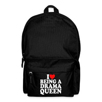 Ich liebe Drama Ich liebe es, eine Drama-Queen zu sein - Rucksack - Schwarz - Vorne