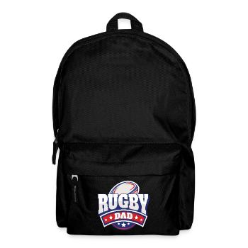 Father rugby player gift daddy rugby supporter - Backpack - black - Front