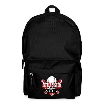 Little sister bigger baseball fan - Backpack - black - Front