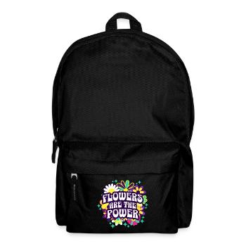 Positive Phrase 70er und 80er Jahre Blumen - Rucksack - Schwarz - Vorne