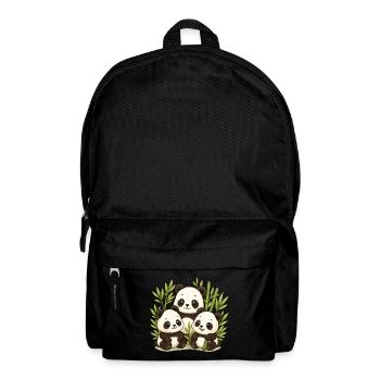 Niedlicher Panda Bambuswald - Rucksack - Schwarz - Vorne