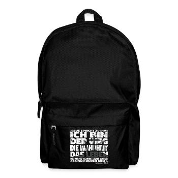 Jesus Christus der Weg die Wahrheit und das Leben - Rucksack - Schwarz - Vorne