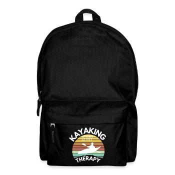 Kayaking Canoe Camping Therapy Great Motive - Backpack - black - Front