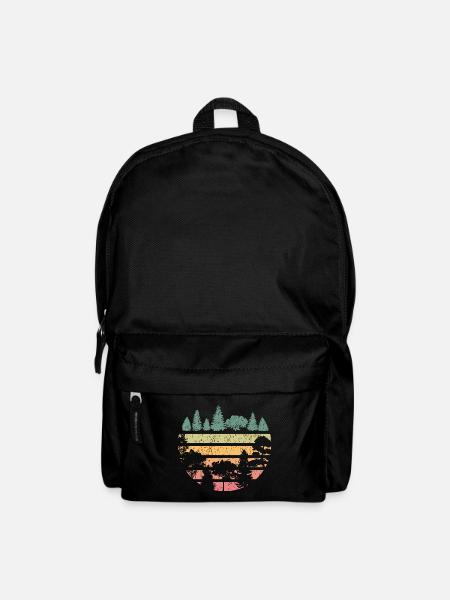 Wald Natur Landschaft - Rucksack - Schwarz