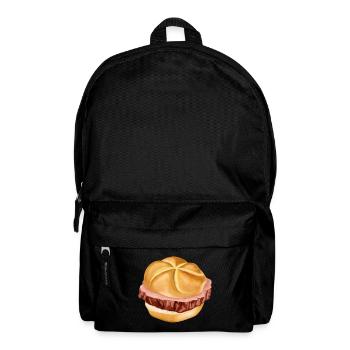 Liver cheese rolls illustration - Backpack - black - Front