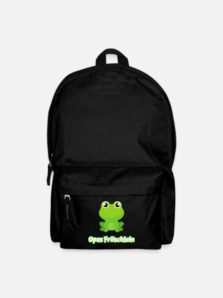 Opas Fröschlein kleiner Frosch Enkel - Rucksack - Schwarz