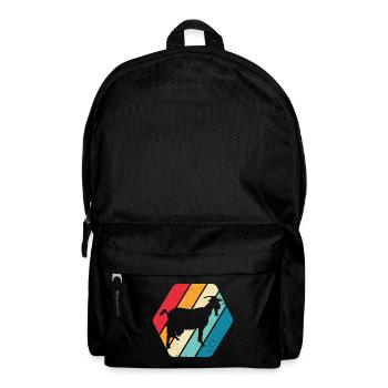 Goat Goat Buck Aries Animal Nature Retro - Backpack - black - Front