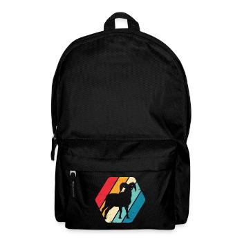 Mouflon Wild Sheep Animal Mountain Forest Nature Retro - Backpack - black - Front