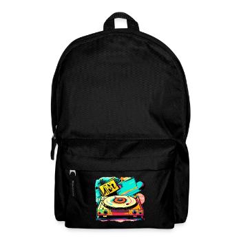 Retro Vinyl Vibes - Rucksack - Schwarz - Vorne