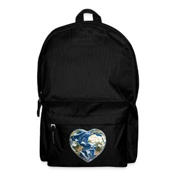 Erde Herz - Rucksack - Schwarz - Vorne