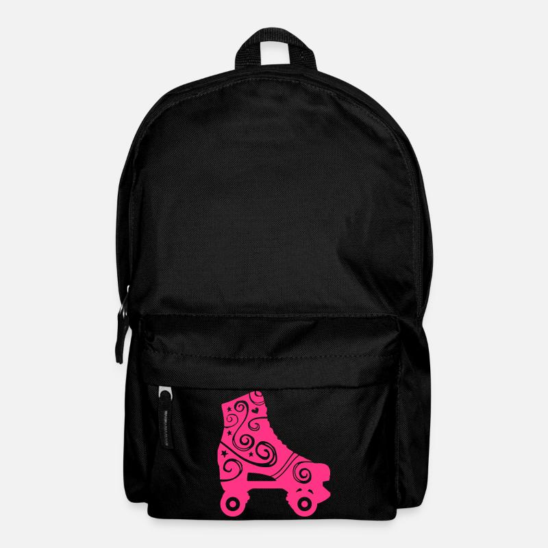 Dekorierter Rollschuh - Rucksack - Schwarz