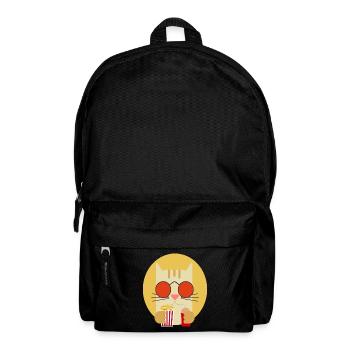 Popcorn Knabberzeug Kino Couch Fast Food Chips - Rucksack - Schwarz - Vorne