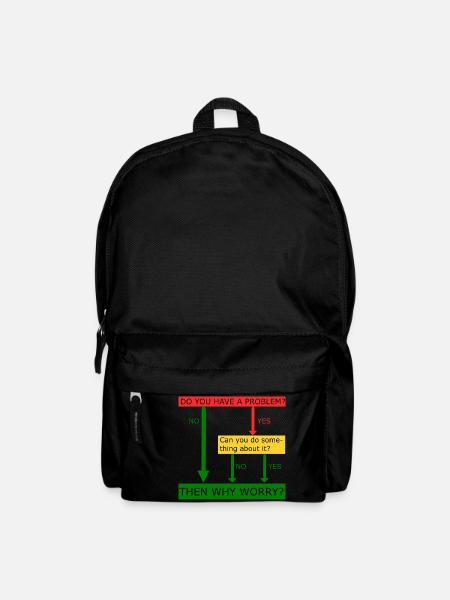 Then why worry - Backpack - black