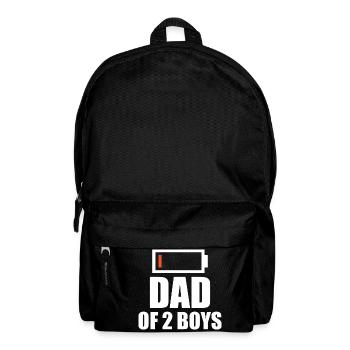 Battery empty - father of 2 boys - Backpack - black - Front